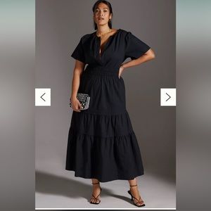 By Anthropologie The Somerset Maxi dress in black